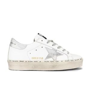 Golden Goose Hi Star White & Silver 39